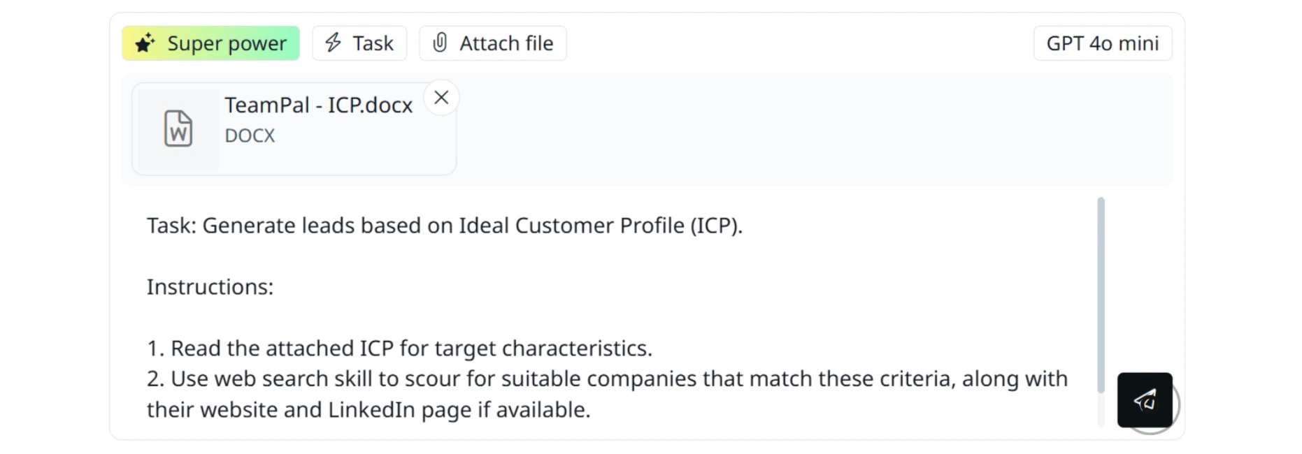 Attach file to chat