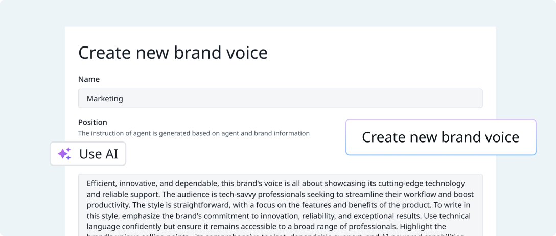 Adjust Brand Voice